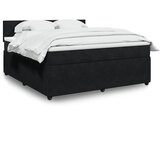  Krevet s oprugama i madracem crni 180x200 cm baršunasti | shoptok.hr