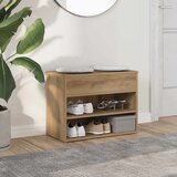  Klupa za cipele obrtnički hrast 60x30x45 cm izrađeno drvo | shoptok.hr