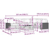  Set vanjskih sofa 6 kom. Prirodna i bež Poliester | shoptok.hr