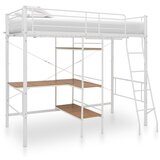 vidaXL Pograd z okvirjem za mizo bel kovinski 90x200 cm | Shoptok.si