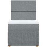  Krevet s oprugama i madracem svjetlosivi 100x200 cm od tkanine | shoptok.hr