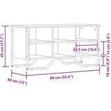 vidaXL Omarica za čevlje dimljeni hrast 90x38x45,5 cm inženirski les | Shoptok.si