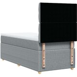 Box spring krevet s madracem svjetlosivi 90x190 cm od tkanine | shoptok.hr
