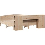vidaXL Krevet s regalom za knjige bez madraca 180x200 cm od borovine | shoptok.hr