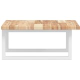  Zidna polica za umivaonik od čelika i masivnog bagremovog drva Smeđa 50 x 50 x 2 cm | Shoptok.si