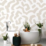  Foto tapeta - Abstract composition - beige patterns in shapes on a white background 300x210 Vodootporna | shoptok.hr