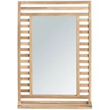 Wenko Stensko ogledalo s polico z lesenim okvirjem 50x70 cm Acina –