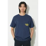 Universal Works Pamučna majica Print Pocket Tee za muškarce, boja: tamno plava, s tiskom, 30611.NAVY