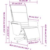  Naslonjač od umjetne kože s osloncem za noge krem | shoptok.hr