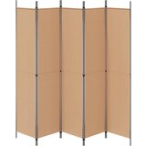  5-Panelni Pregrađivač Bež 250 x 220 cm Tkanina | shoptok.hr