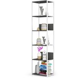 AKORD Regal V Loft Slogu Iz Kovine, Bela/Siva, (5000332519) | Shoptok.si