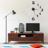  3D zidni sat moderni dizajn 100 cm XXL crno-bijeli | shoptok.hr