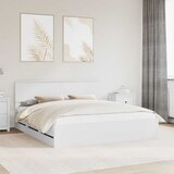  Krevetna konstrukcija Bijelo 200 x 200 cm Inženjersko Drvo | shoptok.hr