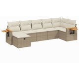 Maison Chic Seti vrtnega pohištva - Vrtna garnitura - Vrtni pohištvo set 7-delna z blazinami bež poli ratan, (21805064) | Shoptok.si