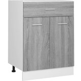 The Living Store Spodnja omarica siva sonoma 60x46x81,5 cm inženirski les - Spodnja Omarica S Predalom, (21445986) | Shoptok.si