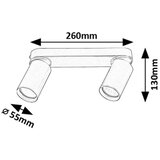 Rabalux spot lampa Mirina, 2x5W, 2xGU10, Zlatne boje | Eponuda.com