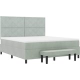  Krevet s opruga kutije Svjetlosiva 200 x 180 cm Baršun | shoptok.hr