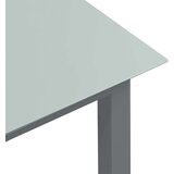 In vrtni stol svjetlosivi 190 x 90 x 74 cm od aluminija i stakla | shoptok.hr