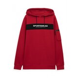 4f Sportska sweater majica tamno crvena / crna / bijela | shoptok.hr