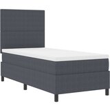  Krevet s podnicom s madracem tamno sivi 90x200 cm žakard tkanina | shoptok.hr