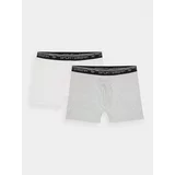 4f Men's Boxer Underwear (2Pack) - Grey/White
