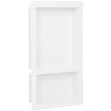 vidaXL Niša za tuš s 2 odjeljka bijela visokog sjaja 41 x 69 x 9 cm | Eponuda.com