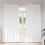 vidaXL Zavese z zavesami 2 pcs Čista bela 225x140cm Poliester | Shoptok.si