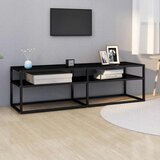 TV ormarić crni 140 x 40 x 40,5 cm od kaljenog stakla | shoptok.hr