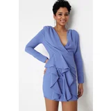 Trendyol Dress - Blue - Double-breasted