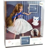  Lutka za igru Emily s dugom smeđom kosom i crnim čizmama - 30 cm | shoptok.hr