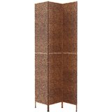 Sobna pregrada s 3 panela smeđa 122 x 180 cm od vodenog zumbula | Eponuda.ba