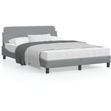 vidaXL Okvir za krevet s uzglavljem svjetlosivi 140x190 cm od tkanine Cijene