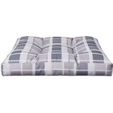  Jastuk za palete sivi karirani 80 x 80 x 12 cm od tkanine | shoptok.hr