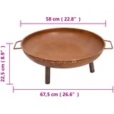 Posuda za vatru 67,5 x 58 x 22,5 cm čelična | shoptok.hr