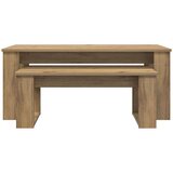  Set kavno mizico 2 pcs Umetni hrast Konstruiran les, (5000120441) | Shoptok.si