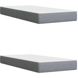  Krevet s oprugama i madracem svjetlosivi 200 x 200cm od tkanine | shoptok.hr
