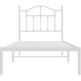  Metalni okvir za krevet s uzglavljem bijeli 80x200 cm | shoptok.hr