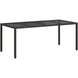  Stol za vrt Crna 190 x 90 x 75 cm poliratan | shoptok.hr