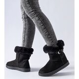 Gemre Black insulated snow boots with fur Borgorato | ePonuda.com