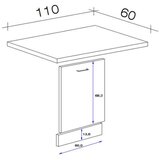 Flex-Well Fronta Pomivalnega Stroja Capri, Črna, Hrast | Shoptok.si