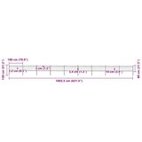 Vrtna ograda s obručem na vrhu Čelik 1603,5x80 cm Crna | shoptok.hr