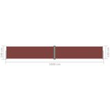 Uvlačiva bočna tenda smeđa 140 x 1000 cm | shoptok.hr