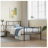 vidaXL okvir kreveta uzglavlje i podnožje crni 90 x 200 cm | shoptok.hr