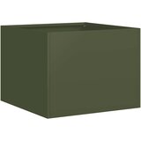 Maison Chic Cvetlično korito - Cvetlični Lonec olivno zeleno 40x40x30 cm jeklo, (21789658) | Shoptok.si