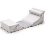 Pohištvo Podporna blazina 6-delna ortopedska garnitura, blazine za vrat, 110 x 61 x 44 cm, siva | Shoptok.si