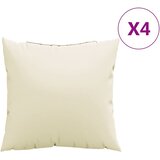  Ukrasni jastuci 4 kom krem 50 x 50 cm od tkanine | shoptok.hr