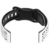 INF Dvobarvni silikonski pašček za uro Huawei GT4/5, Samsung, Garmin White+Black 20 mm, (21741667) | Shoptok.si
