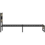  Metalni okvir kreveta bez madraca boja hrasta sonome 75x190 cm | shoptok.hr