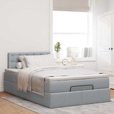  Otomanski krevet s madracem svijetlosivi 120x200 cm tkanine | shoptok.hr