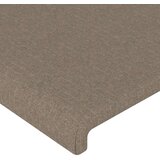  Uzglavlje smeđesivo 203 x 16 x 118/128 cm od tkanine | shoptok.hr